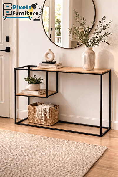 PixelsFurniture Pixel Furniture console table, entryway with wooden top and s...