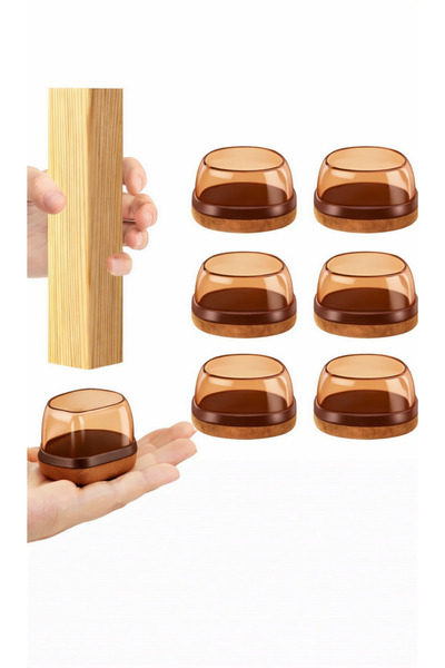 btm home 4 Adet Silikon Sandalye Ayağı Koruyucu Keçeli Zemin Çizmez Kaydırmaz...