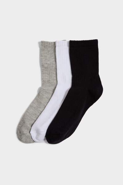 DeFacto Комплект от 3 дълги памучни чорапи за момчета H2796A8NS