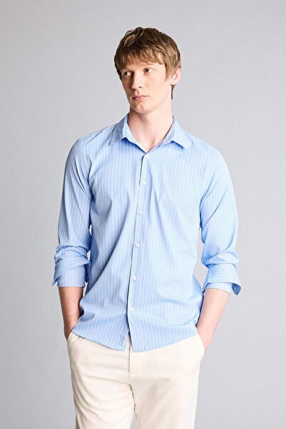DeFacto Slim Fit Striped Poplin Shirt H3072Ax26Sp