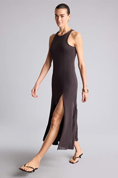 DeFacto Crew Neck Tulle Sleeveless Midi Dress H1511Ax26Sp