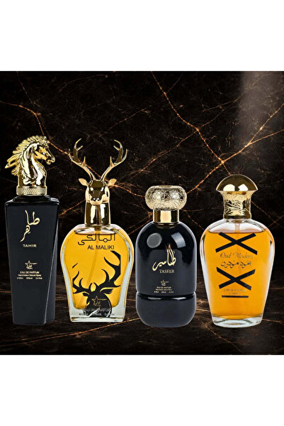ARYAN Set of 4 Arabian Perfumes 100 ml Men – Tahir, Al Maliki, Taseer, Oud Mo...