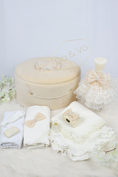 GoVo Kids Set complet trusou botez Muselina cu Lumanare, Fundita – Fetita, 10...