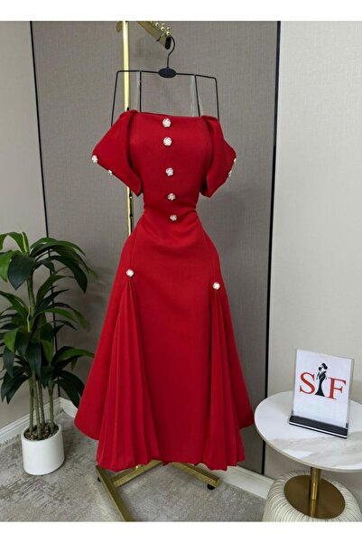 ALSAMAH Short red dress