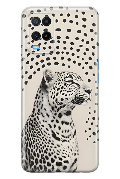 FLAMENKO حافظة هاتف شفافة بنمط الفهد متوافقة مع هاتف اوبو A54