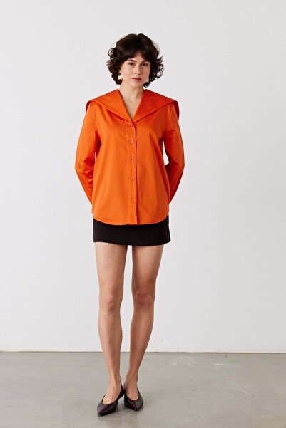 FACETTE Nova Cape Shirt Orange