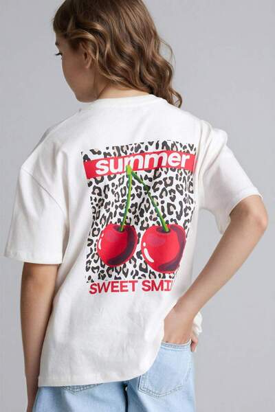DeFacto Tricou Fruit cu imprimeu pentru fete H5035A826SM