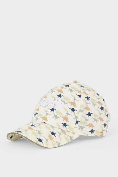 DeFacto قبعة ديناصور منقوش قطن للأولاد X0299A626SM