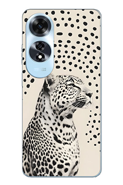 FLAMENKO حافظة هاتف شفافة متوافقة مع هاتف أوبو A60 مكونة من طبعة الفهد قطع