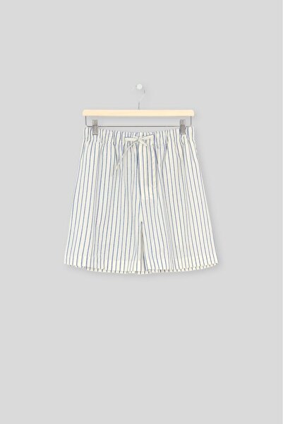 Braiconf Striped Cotton pajama shorts