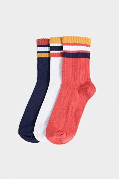 DeFacto Комплект от 3 чифта дълги памучни чорапи за момчета G2044A8NS