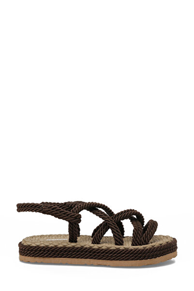 Butigo HAİLEY 6FX Кафяви дамски сандали с плоска подметка