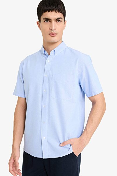 DeFacto 100% Cotton Oxford Shirt D7419Ax26Sp