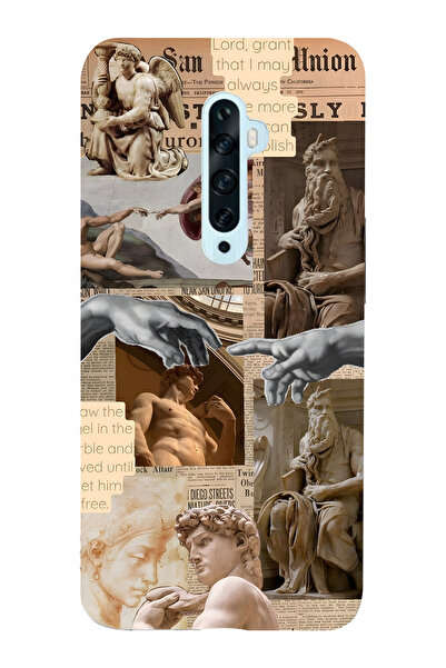 FLAMENKO حافظة هاتف شفافة متوافقة مع هاتف اوبو رينو 2Z من مجموعة رينيسانس سكي...