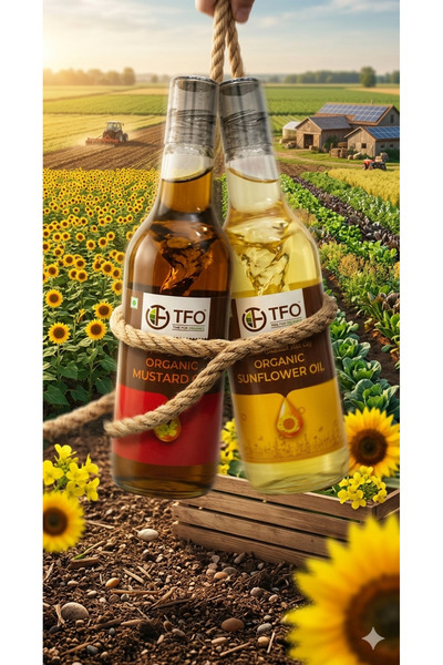 TFO عبوة مشتركة من زيت دوار الشمس النقي وزيت الخردل