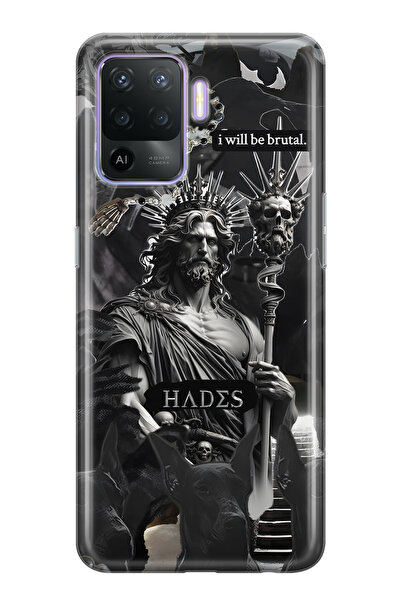 FLAMENKO حافظة هاتف شفافة متوافقة مع هاتف اوبو رينو 5 لايت هاديس ميثولوجي منقوش