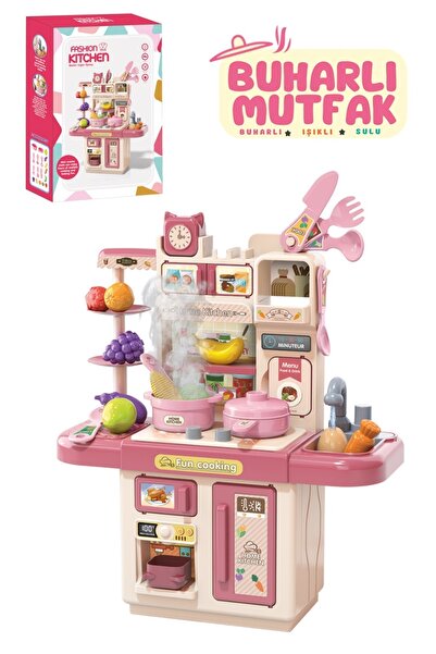 Empressco Oyuncak Bıcır Store Buharlı Işıklı Musluklu Mutfak Set