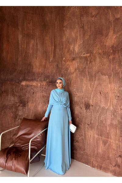 SAYRA Hijab Stone Embellished Evening Dress – Leyla Model