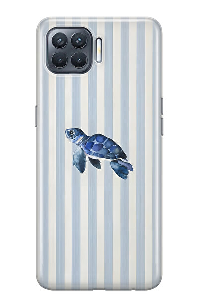 FLAMENKO حافظة هاتف شفافة متوافقة مع هاتف أوبو رينو 4 لايت على شكل سلحفاة بحر...