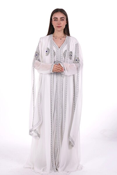 al bent al sharqieh Embroidered kaftan with a belt at the waist, ladies belte...