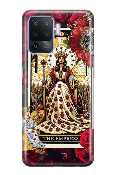 FLAMENKO حافظة هاتف شفافة متوافقة مع هاتف اوبو رينو 5 لايت إمبريتوريشا تاروت ...