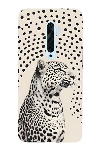 FLAMENKO حافظة هاتف شفافة بنمط الفهد متوافقة مع هاتف اوبو رينو 2Z