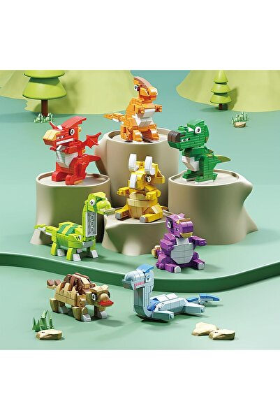 Arabest لعبة مكعبات بناء الديناصورات، مثالية لتوزيعات الحفلات، وحقائب الهدايا...