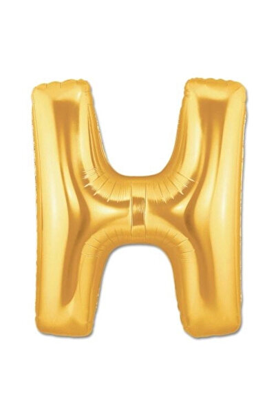 Generic Brand مي للواردات ®   بالون فويلي على شكل حرف H لون ذهبي 40 بوصة