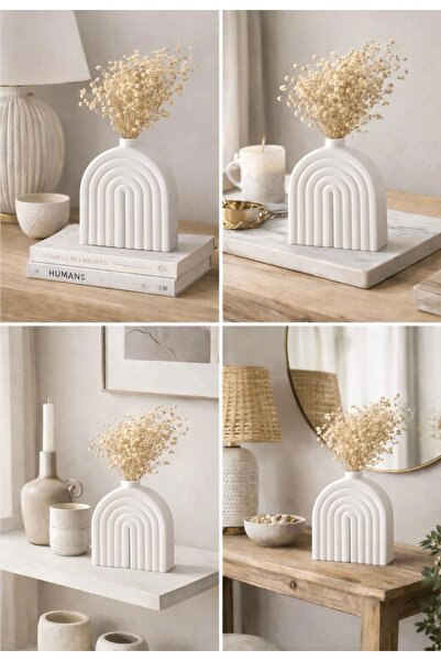 volessia Modern Dekoratif Vazo –Bohem Ev Dekoru – Seramik Görünümlü Tasarım V...