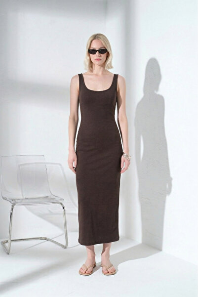 Domoda Плетена рокля „Soft Touch Premium“ с широки презрамки и дължина до кол...