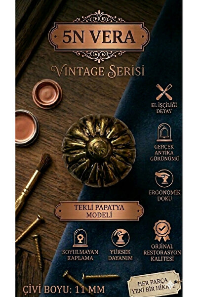 5NVERA Vintage Eskitme Papatya Kabara Raptiye – Hobi, Kendin Yap ve Ahşap Dek...