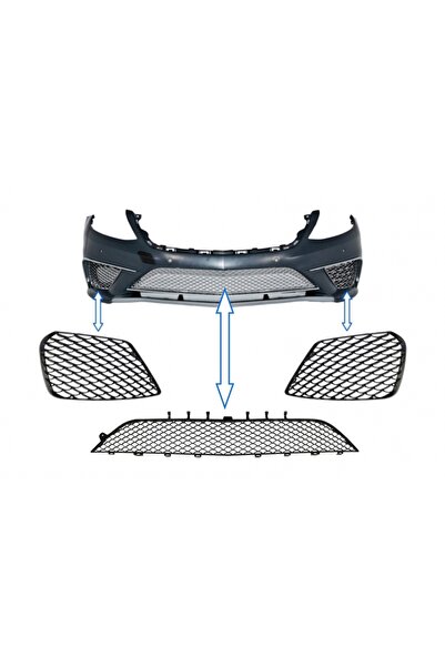 tuningset Grilă Față compatibilă cu Mercedes Clasa S W222 2013-2017 S63 Look ...