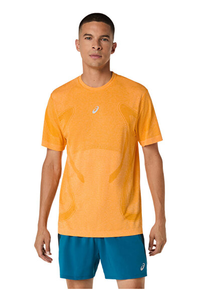 Asics 2011D355-800 ROAD SEAMLESS SS TOP Turuncu Yuvarlak Yaka Normal Fit Düz ...