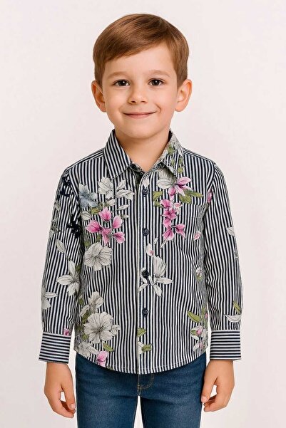 STITCH by MH Boys Long Sleeve Floral Shirt| Sizes 1-12Years | MH