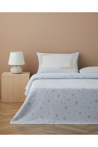 English Home Pure Summer Baskılı Pamuklu Çift Kişilik Pike Takımı 200x220 cm ...