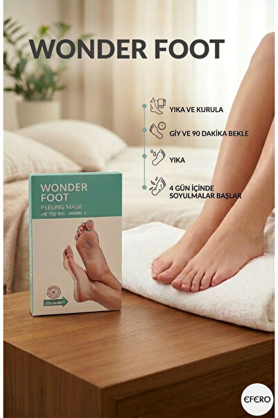 efero 3 Adet Soft Miracle Foot Peeling Pack -Ölü Derileri Soyan Ayak Çorabı Peeling Maskesi Wonder Foot