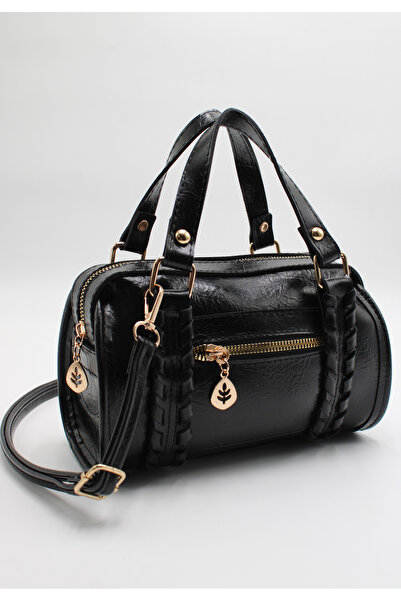 LASSO Γυναικεία τσάντα χειρός και ώμου με λουράκια χιαστί, από λουστρίνι, με ...