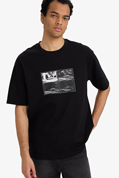 DeFacto Cotton Breathable Boxy Fit T-Shirt F9688Ax26Sp