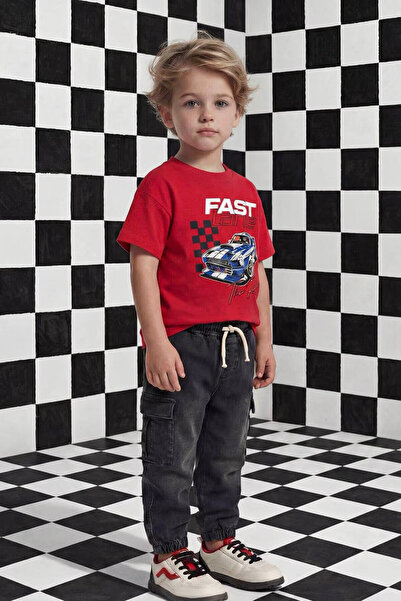 DeFacto Pantaloni din denim 100% bumbac, croială jogger, pentru băiețel G6143...
