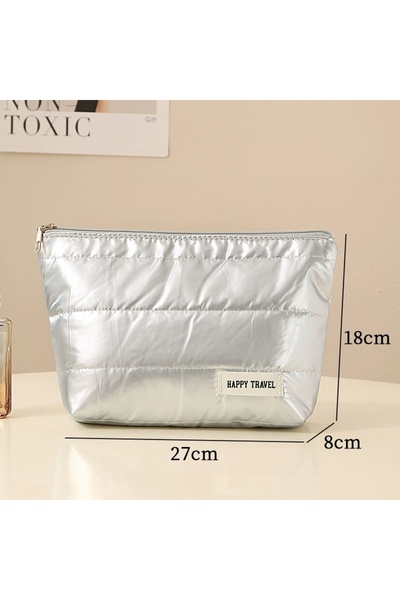 Choice A-Silver Travel Makeup Bag, Large Capacity Cosmetic Bags for Women, Po...