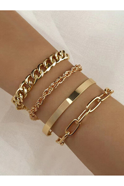 Take Two By Styli Set of 4 - Assorted Chain Bracelet