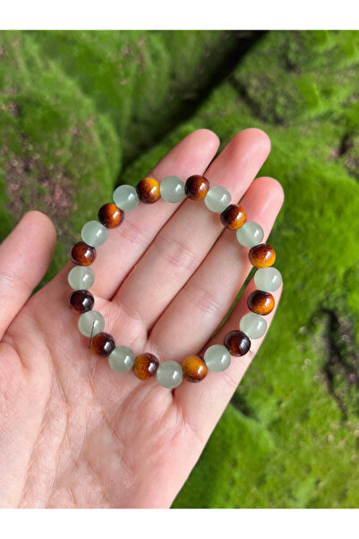 Take Two By Styli Green Beaded Bracelet