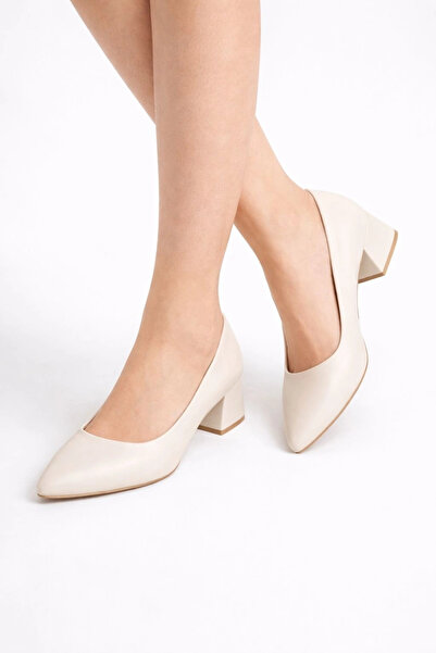 Alfanora Desniy Beige Volume Heeled Shoes