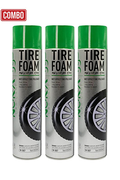 Nora Compo 3pcs Tire Foam Cleaner N-507 Spray Cleans Shines Protects Tires Fa...