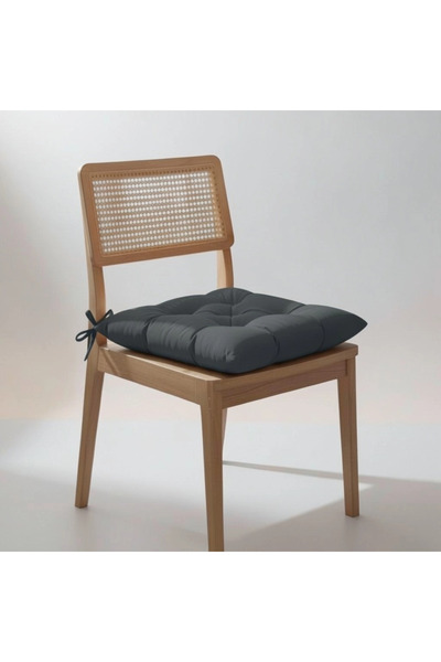 Gullfoss Gri Pofidik Sandalye Minderi 40x40 Cm