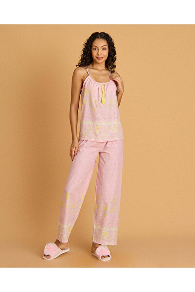 REDTAG Women Pink Printed Pyjama Set