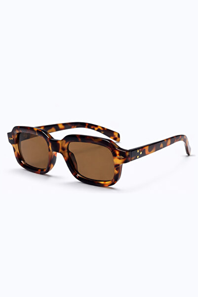 Toz Vintage Murvik Brown Leopard Printed Piece Bone Frame Unisex Uv400 Vintag...