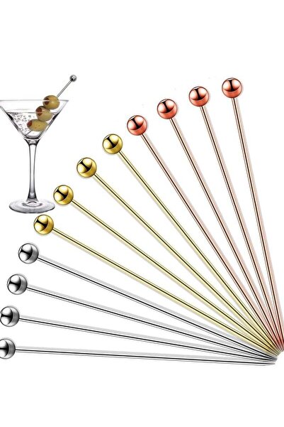 Arabest Cocktail Picks, 12 Pcs Reusable Stainless Steel Cocktail Garnish Toot...