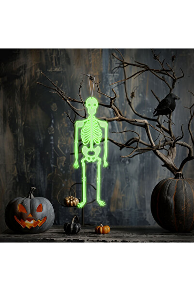 FAMİLY Glow-in-the-dark Halloween decoration - skeleton - 32 x 11 cm