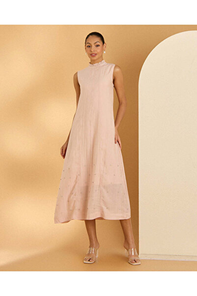 REDTAG فستان ماكسي وردي مزين للنساء